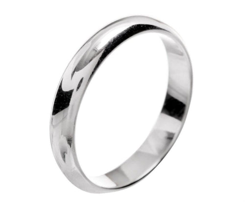Sterling Silver 4mm Comfort Fit Wedding Band