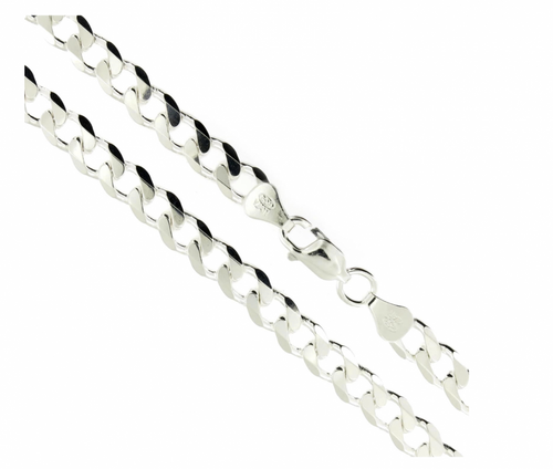 Sterling Silver 7.5mm Cuban Link Chain