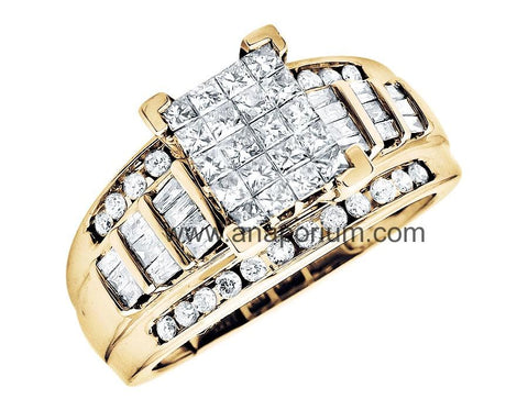 1CT Diamond Engagement Ring on 10k Yellow Gold